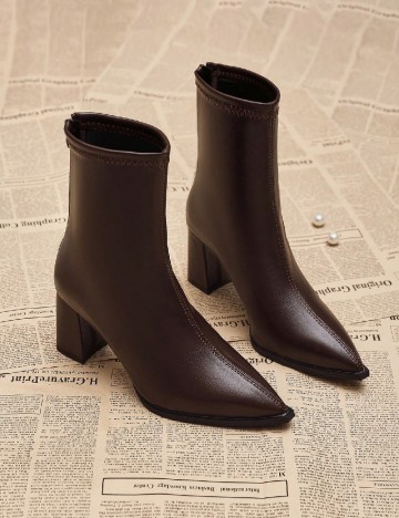 Botine SHEIN, maro