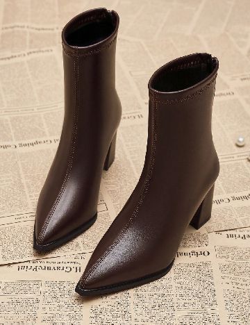 Botine SHEIN, maro