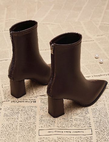 Botine SHEIN, maro