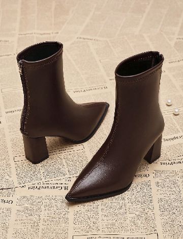 Botine SHEIN, maro