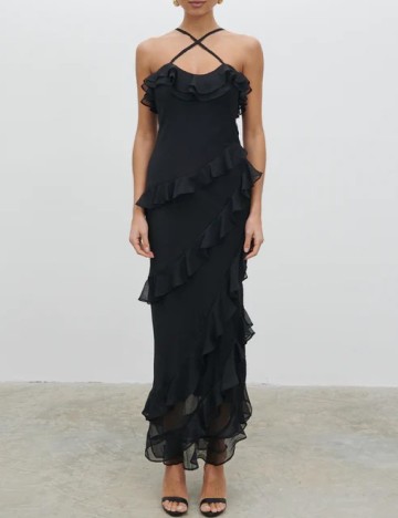 Rochie lunga Pretty Lavish, negru