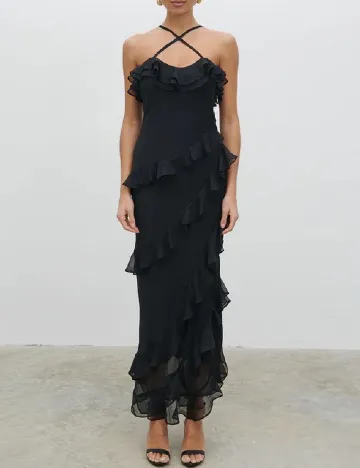 Rochie lunga Pretty Lavish, negru