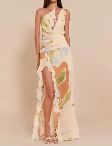 Rochie lunga PrettyLittleThing, galben