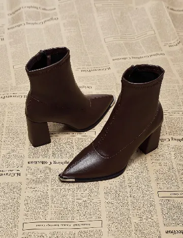Botine SHEIN, maro