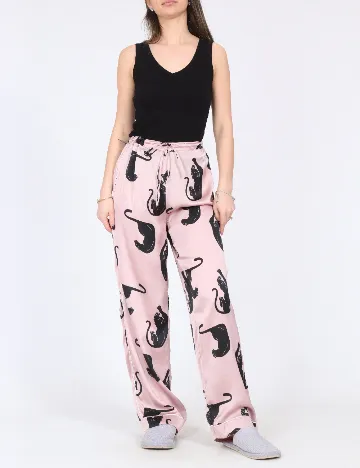 Pantaloni de pijama River Island, roz