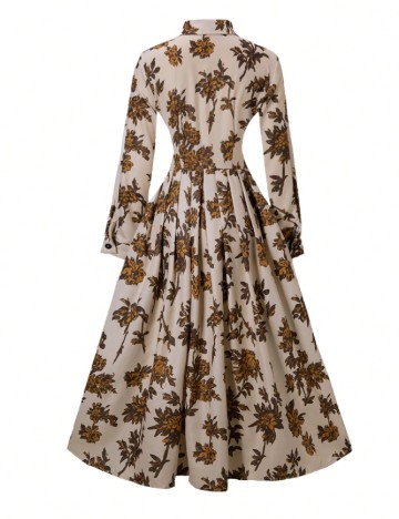 Rochie medie SHEIN, maro/bej