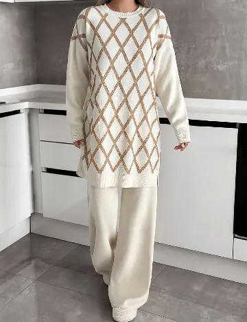 Compleu SHEIN, ecru/auriu