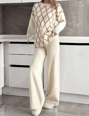 Compleu SHEIN, ecru/auriu