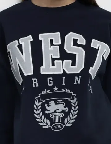 Bluza Oversize River Island, bleumarin inchis