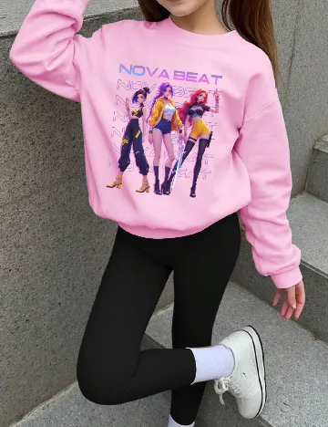 Compleu Shein Kids, roz/negru