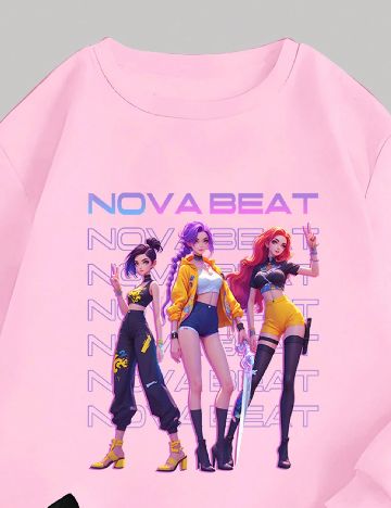 Compleu Shein Kids, roz/negru