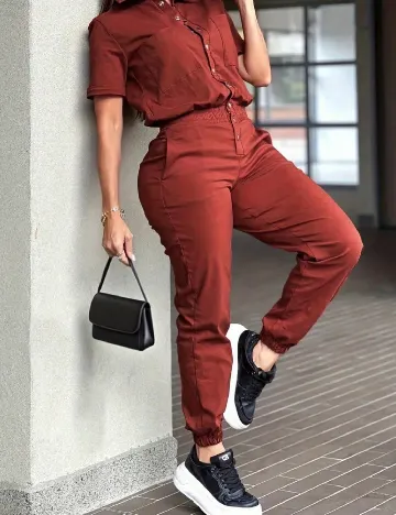 Salopeta SHEIN, caramiziu