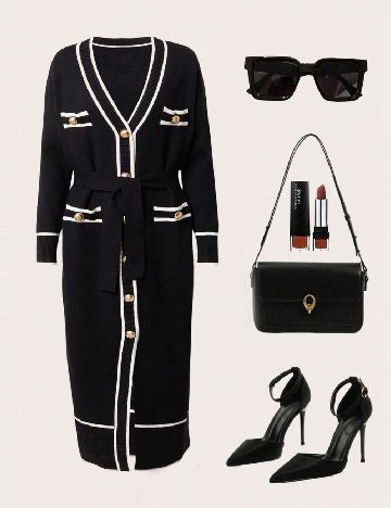 Rochie medie SHEIN CURVE, negru