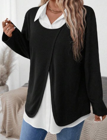 Bluza SHEIN CURVE, negru