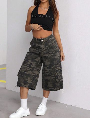 Pantaloni scurti SHEIN, army
