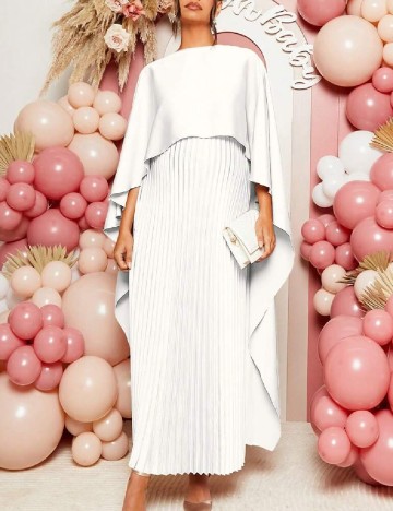 Rochie lunga SHEIN Maternity, alb