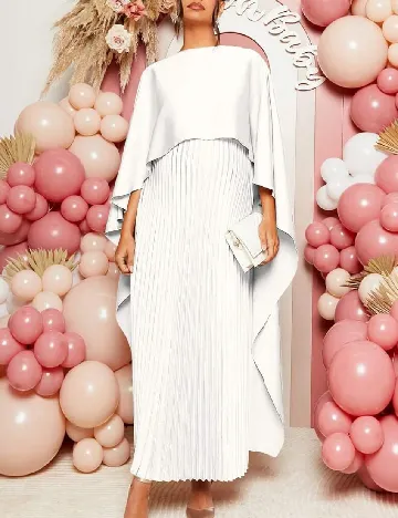 Rochie lunga SHEIN Maternity, alb