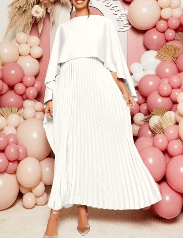 Rochie lunga SHEIN Maternity, alb