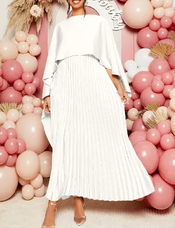 Rochie lunga SHEIN Maternity, alb