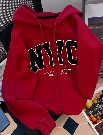 Hanorac SHEIN CURVE, rosu