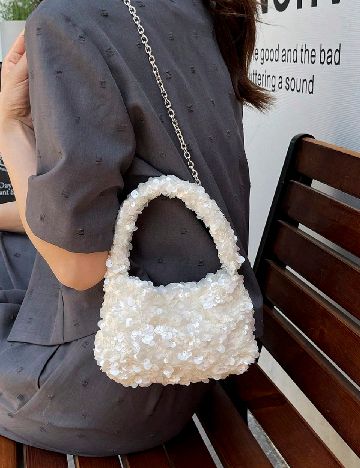 Mini Geanta SHEIN, ecru