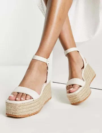 Sandale Stradivarius, ecru