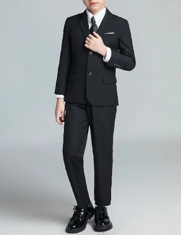 Costum Shein Kids, negru/alb