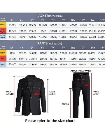 Costum Shein Kids, negru/alb