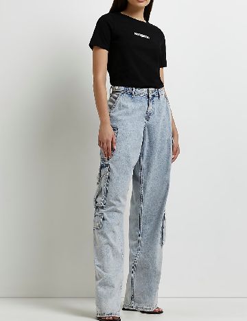 Tricou River Island, negru