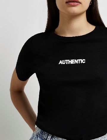 Tricou River Island, negru