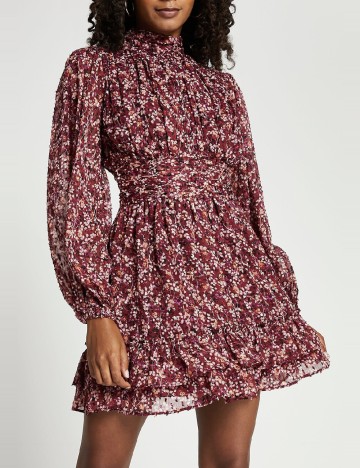 Rochie scurta River Island, visiniu