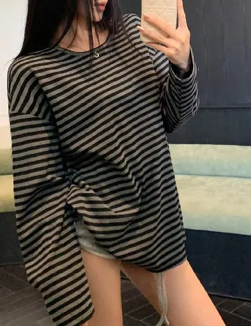 Bluza Dazy, negru/gri