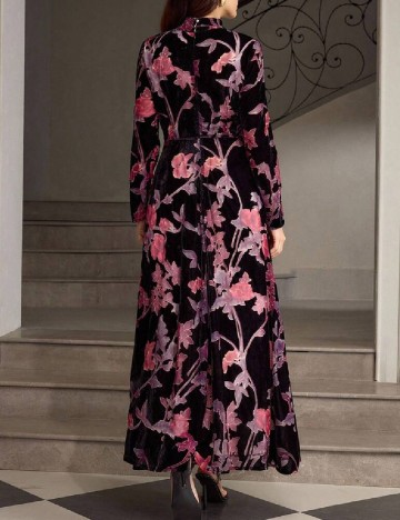 Rochie lunga SHEIN, negru/roz