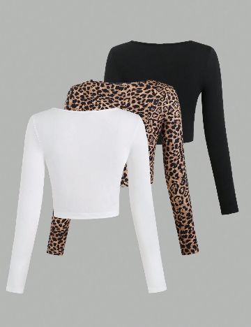 Set topuri 3 bucati SHEIN, mix culori