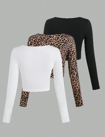 Set topuri 3 bucati SHEIN, mix culori