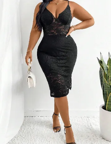 Rochie medie SHEIN CURVE, negru