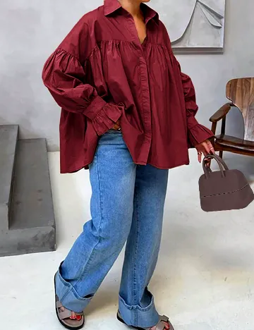 Camasa Oversize SHEIN, visiniu