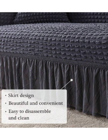 Husa pentru canapea SHEIN, gri inchis