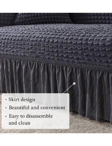 Husa pentru canapea SHEIN, gri inchis