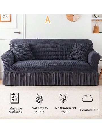 Husa pentru canapea SHEIN, gri inchis