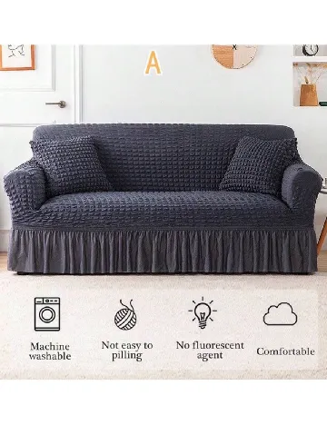 Husa pentru canapea SHEIN, gri inchis