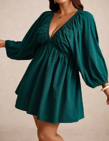 Rochie scurta SHEIN CURVE, verde
