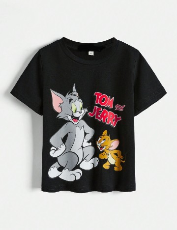 Tricou Shein Kids, negru