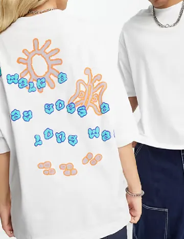 Tricou Oversize ASOS, alb