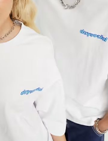 Tricou Oversize ASOS, alb