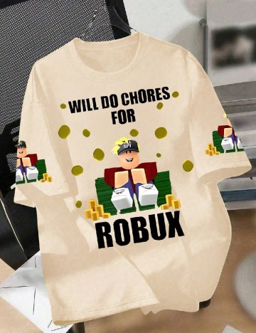 Tricou Shein Kids, crem