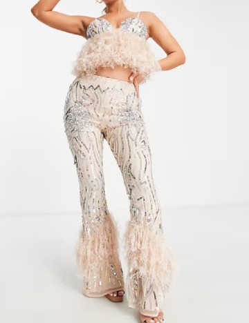 Pantaloni ASOS, crem