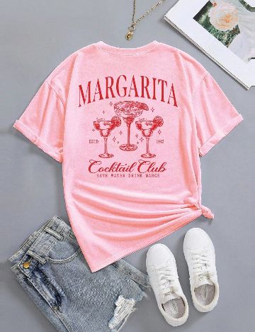 Tricou SHEIN CURVE, roz