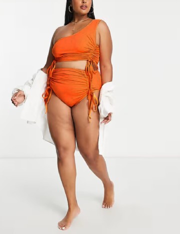 Chilot de  baie We Are We Wear Plus Size, portocaliu