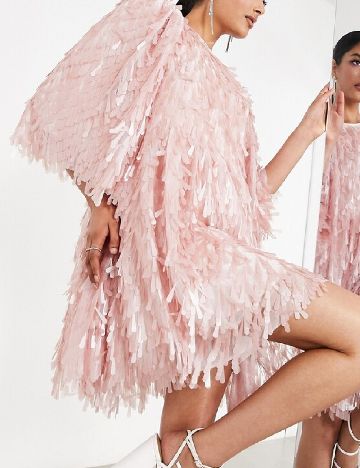 Rochie scurta ASOS, roz